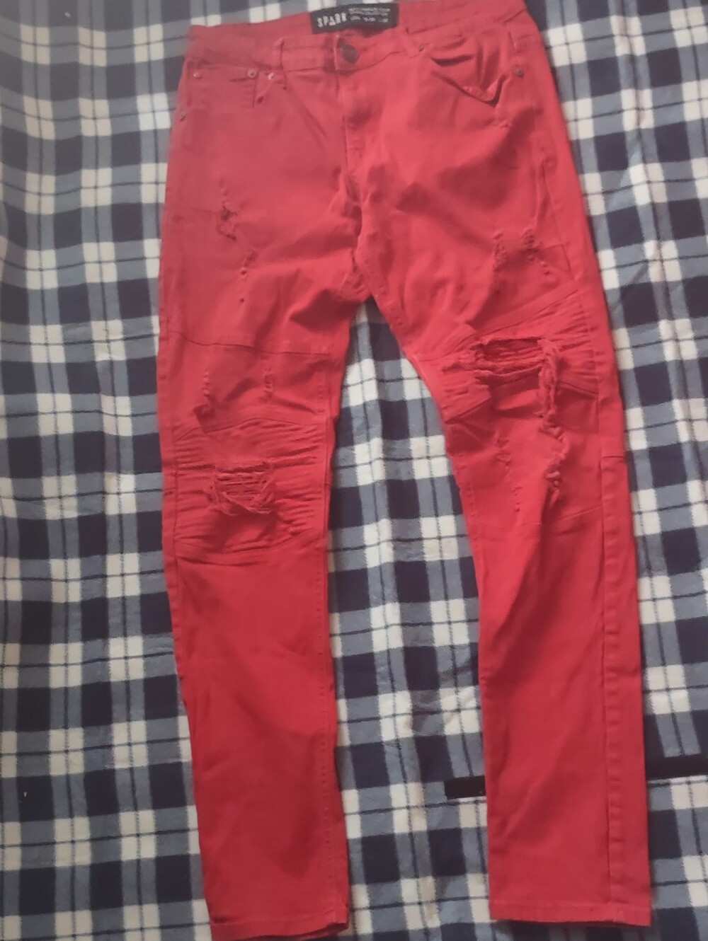 Red Slim Men's Jeans